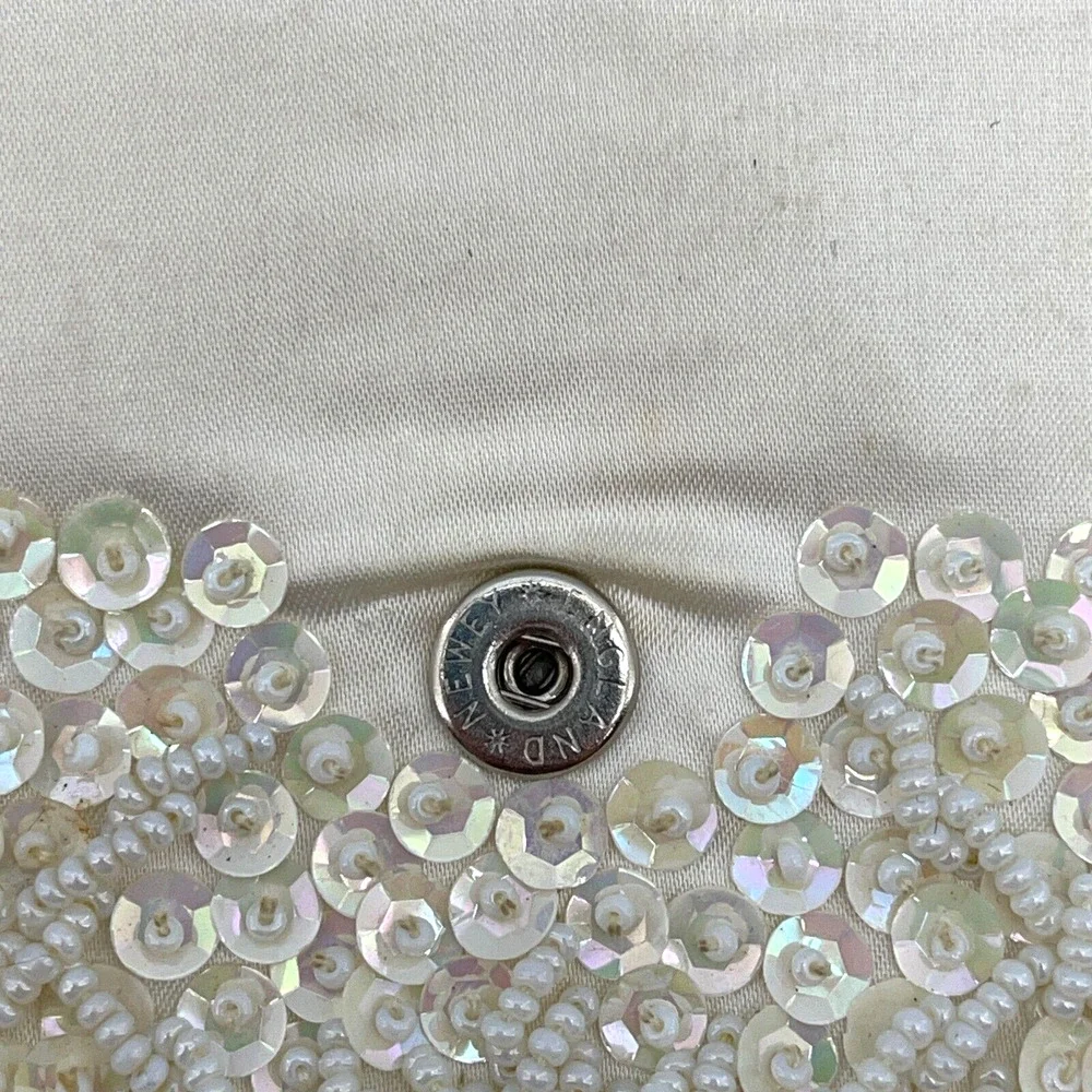 Bon Soir Hand-Made Beaded Sequin Purse Evening Hand Clutch Bag 50s 60s